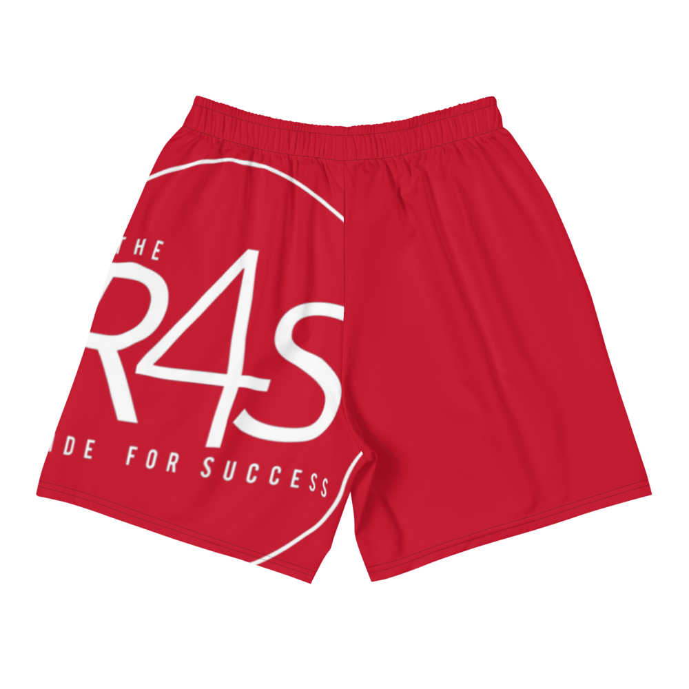 Stride Red Men's Athletic Long Shorts