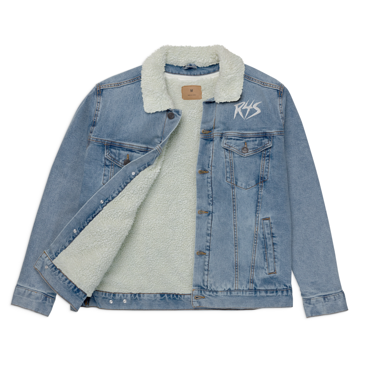 R4S Unisex denim sherpa jacket