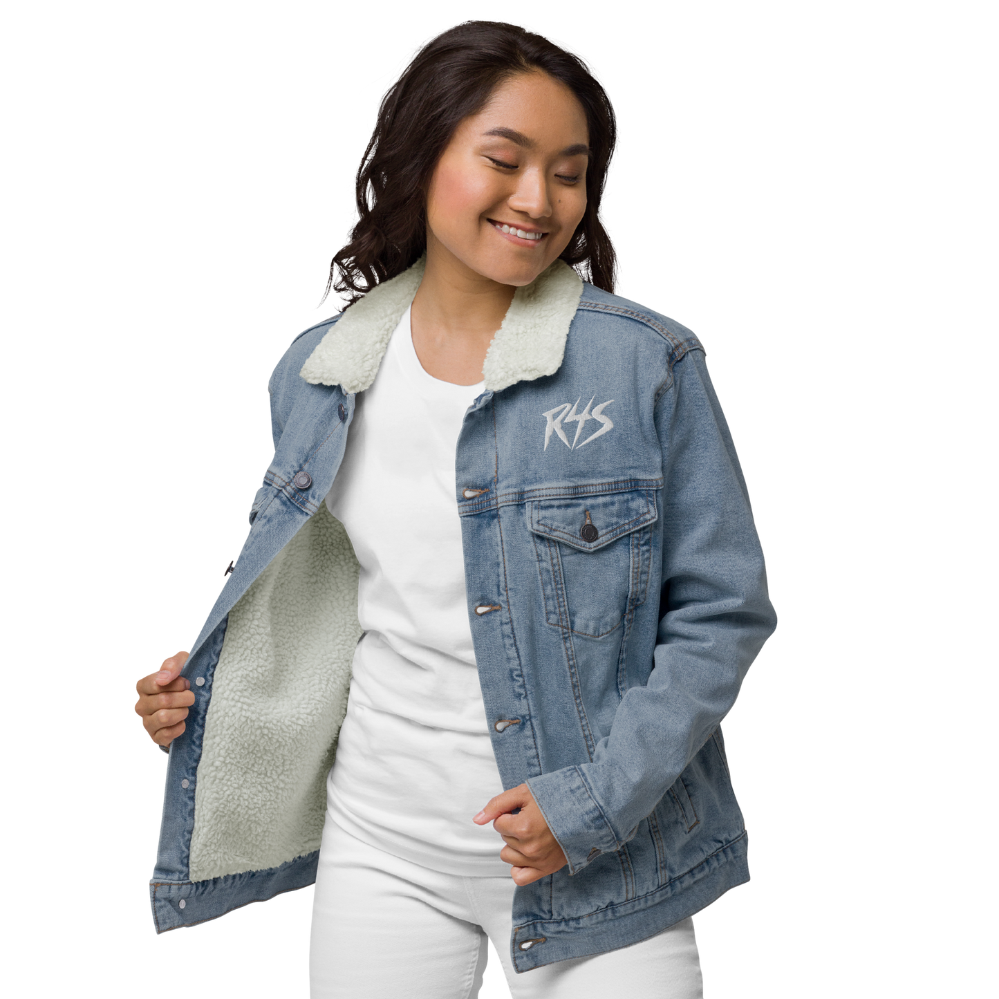 R4S Unisex denim sherpa jacket