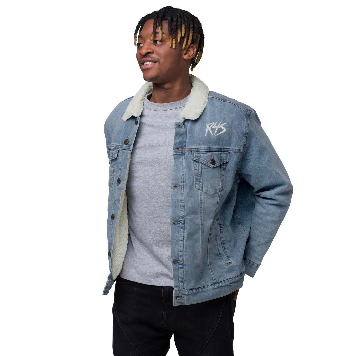 R4S Unisex denim sherpa jacket