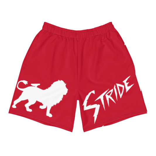 Stride Red Men's Athletic Long Shorts